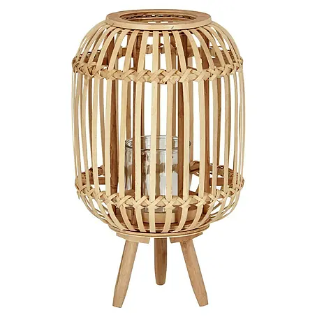 Windlicht Rattan