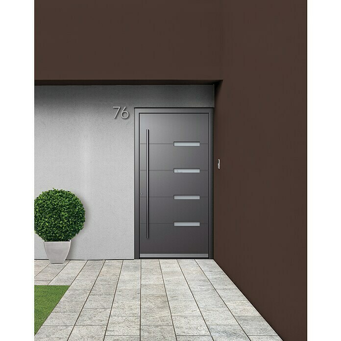 Portofino Aluminiumhaustür 904PF (110 x 210 cm, DIN Anschlag: Links, Anthrazit Metallic)