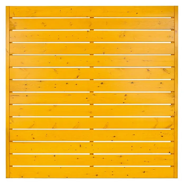 Andrewex Sichtschutzelement Faro - 180 x 180 cm, Pinie - Gelbe Holzwand, die sich ideal als Hintergrund eignet. Die Holzstruktur verleiht jedem Design Wärme und Charakter.