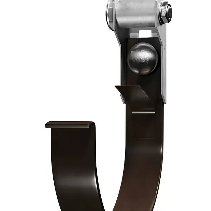 Marley Rinneneisen mit Drehgelenk - Nennweite: 100 mm, Stahl, Braun - Detailaufnahme