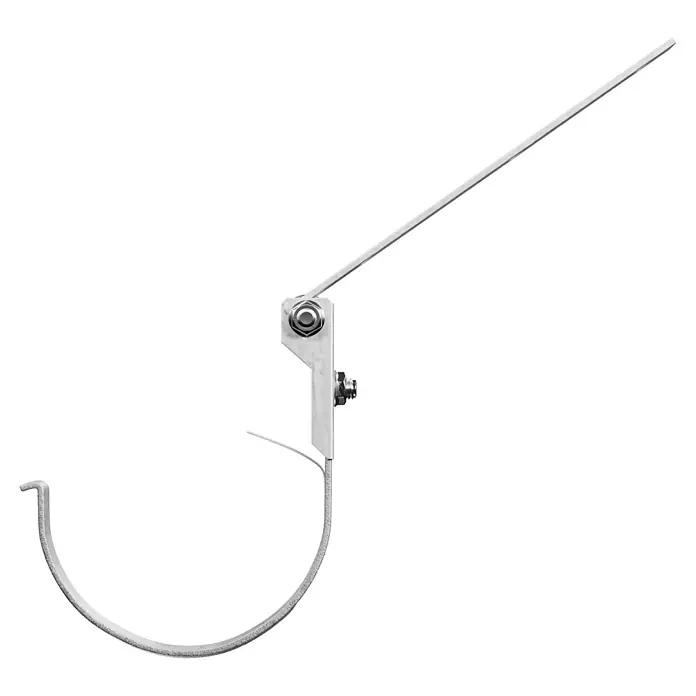 Marley Rinneneisen mit Drehgelenk - Nennweite: 125 mm, Stahl, Grau - Ein verstellbarer Rinnenhalter aus Metall. Ideal zur Befestigung von Dachrinnen. Robust und langlebig.
