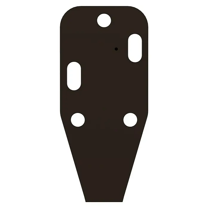 Marley Dachrinnenhalter - Nennweite: 100 mm, Kunststoff, Braun - Aufnahmeplatte in Schwarz mit Löchern zur Befestigung. Das Produkt ist gut verarbeitet und robust.