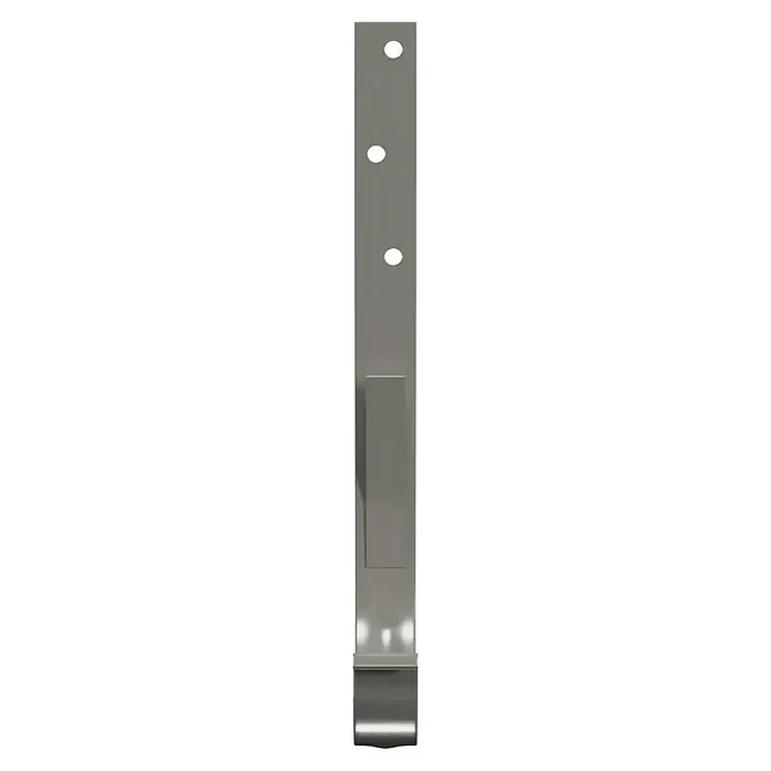 Marley Rinneneisen - Nennweite: 100 mm, Stahl, Grau - Abbildung einer eleganten, schlanken Abfallsäule mit strategisch platzierten Öffnungen und einem diskreten Fach, ideal für moderne Räume.