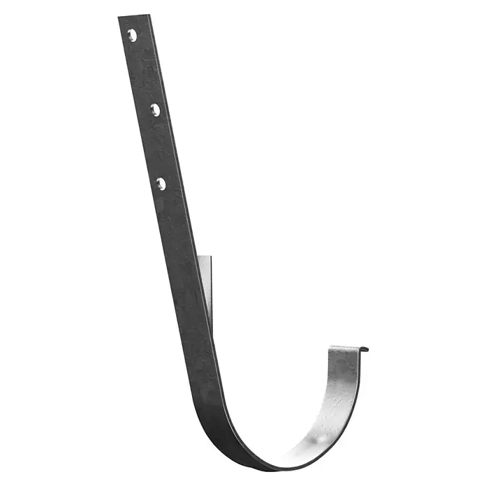 Marley Rinneneisen - Nennweite: 100 mm, Stahl, Natur - Metallene Dachrinnenhalterung mit stabiler vertikaler Stütze und U-förmiger Aufnahme für Dachrinnen, ideal für sichere Befestigung.