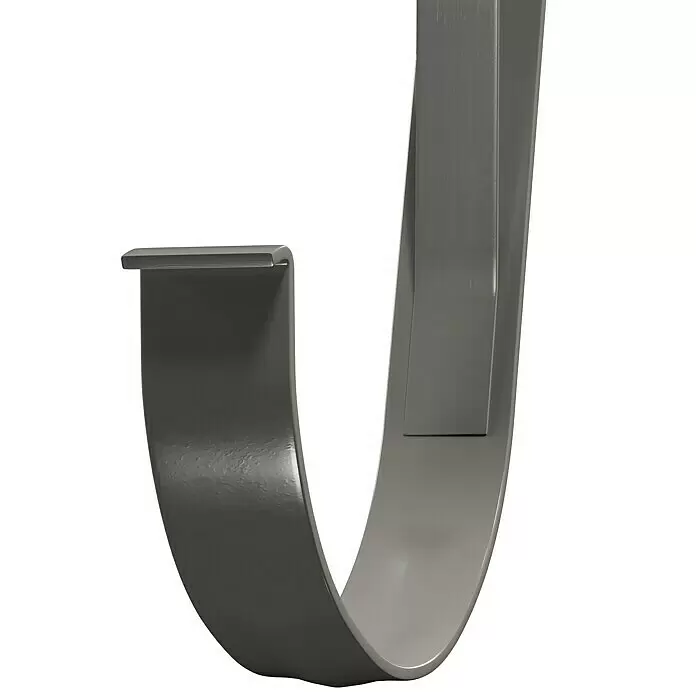 Marley Rinneneisen - Nennweite: 100 mm, Stahl, Grau - Dunkelgraue U-förmige Metallstütze mit gebürsteter oder texturierter Oberfläche.