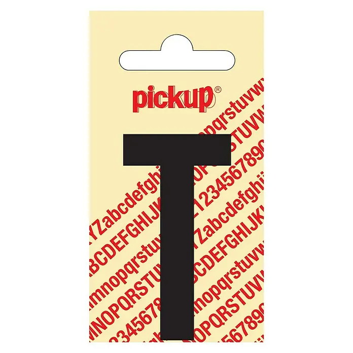 Pickup Aufkleber - Motiv: T, Schwarz, Höhe: 60 mm - Aufkleber mit dem Buchstaben T von Pickup. Ideal zum Beschriften und Personalisieren von Gegenständen.