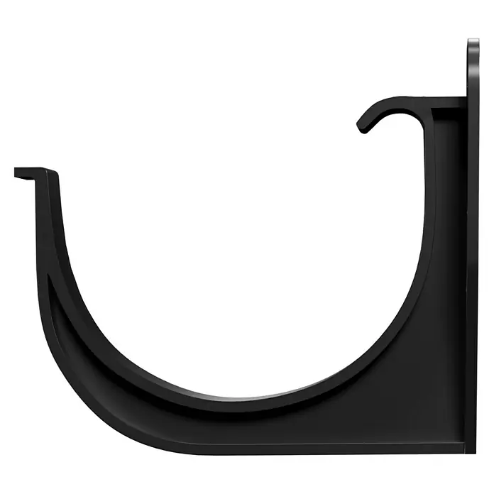 Marley Dachrinnenhalter - Nennweite: 100 mm, Kunststoff, Anthrazit-Metallic - Schwarze Dachrinnenhalterung. Die Halterung dient zur Befestigung einer Dachrinne an einem Gebäude.