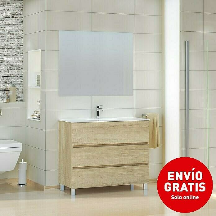Artysan Mueble de lavabo Patri (L x An x Al: 46 x 100 x 85 cm, Nature) | BAUHAUS