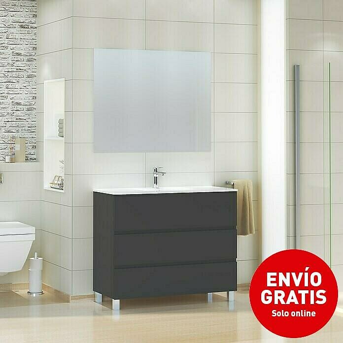 Artysan Mueble de lavabo Patri (46 x 100 x 85 cm, Negro) | BAUHAUS