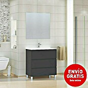 Mueble de lavabo Patri (46 x 80 x 85 cm, Negro)