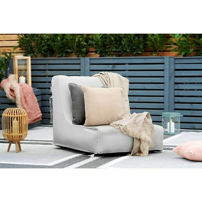 Sitzsack Aufblasbar (70 x 90 x 70 cm, Hellgrau, 100 % Polyester) | BAUHAUS