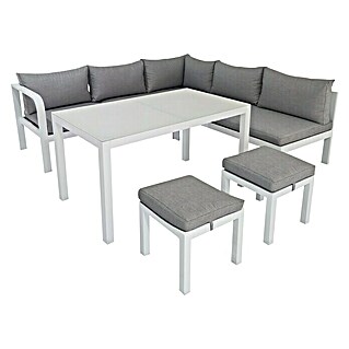 Conjunto de muebles Rita (5 pzs., Aluminio, Blanco)