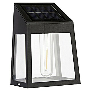 Aplique solar LED para exterior Fil (Célula solar, Blanco cálido, Negro)