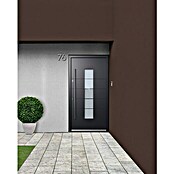 Portofino Aluminiumhaustür 906PF mit Fingerprint (110 x 210 cm, DIN Anschlag: Links, Anthrazitgrau)