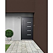 Portofino Aluminiumhaustür 904PF mit Fingerprint (110 x 210 cm, DIN Anschlag: Links, Anthrazitgrau)