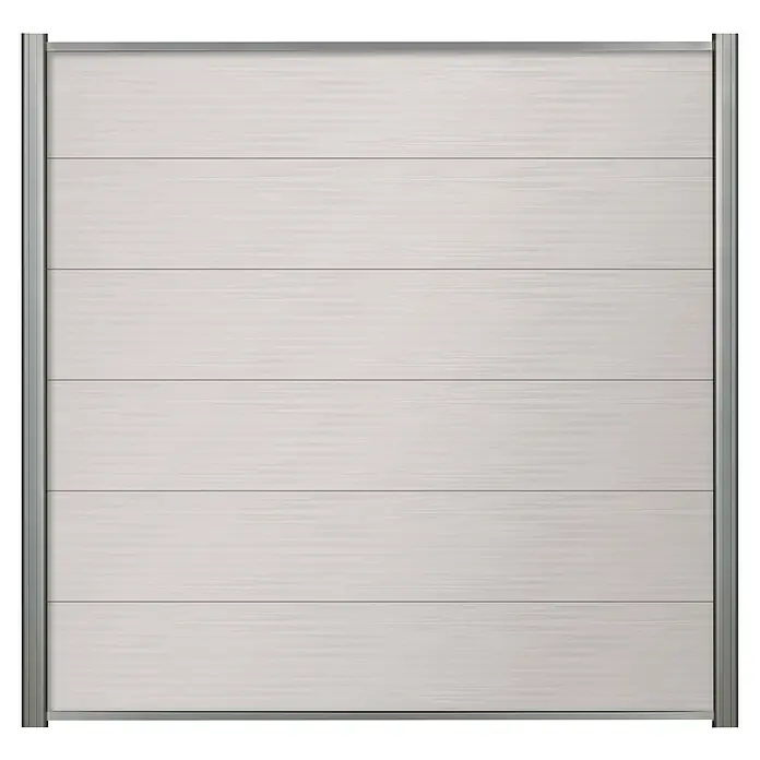 Sichtschutzelement Verona - 177,3 x 84 cm, Weiß, 3 -tlg. - Die elegante Schiebetür in Weiß mit horizontalen Linien ist ein echter Hingucker. Perfekt für moderne Räume und stilvolle Inneneinrichtung.