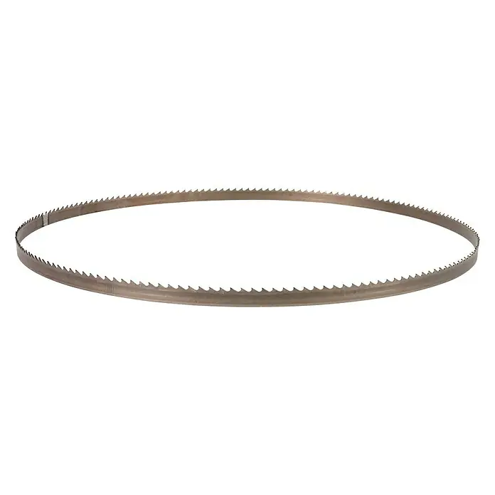 Güde Bandsägeblatt - L x B: 1.140 x 13 mm, Anzahl Zähne: 6 Stk. - Nahaufnahme eines Bandsägeblatts mit scharfen Zähnen. Ideal zum präzisen Schneiden von Holz und Metall.