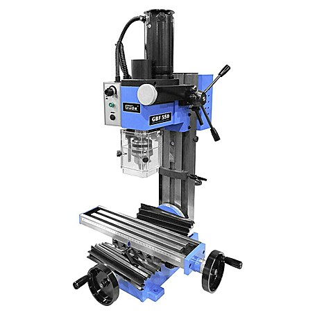 Güde Bohr- & Fräsmaschine GBF 550 (350 W, 0 U/min - 2 500 U/min, Größe Arbeitstisch: 400 x 92 mm)