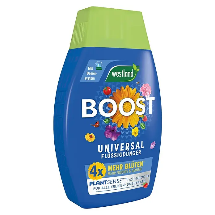 Westland Universaldünger Boost - 1 l - Abbildung einer Flasche Westland Boost Universaldünger.