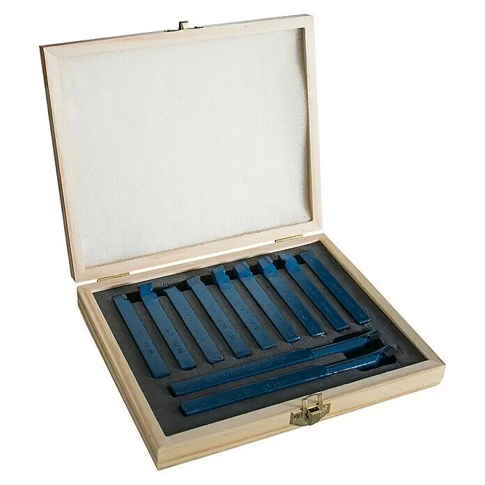 Güde Drehmeißel-Set - 10 x 10 mm, 11 -tlg. - Diagonale Ansicht