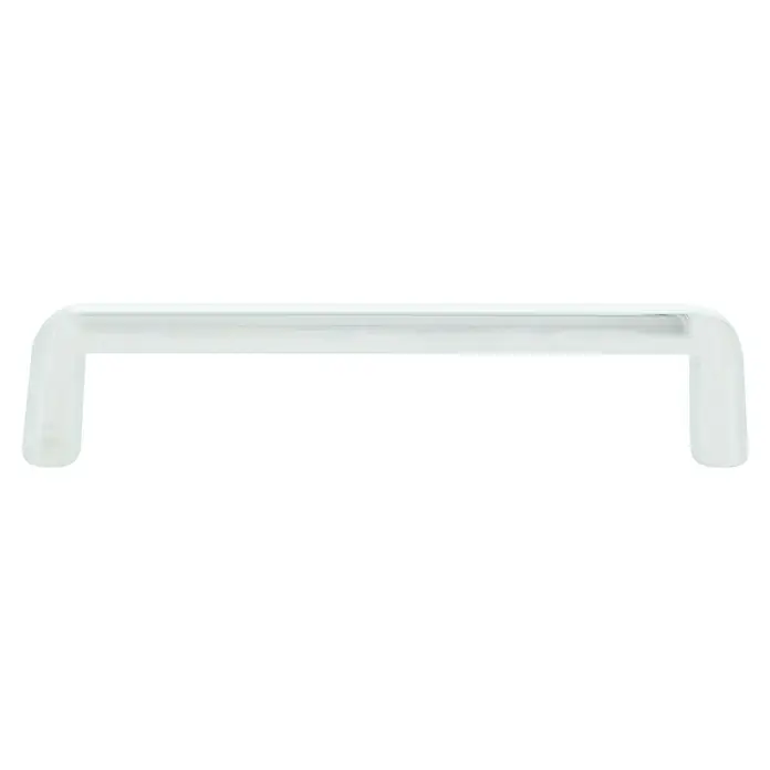 Häfele Tirador para muebles - Tipo de tirador del mueble: Estribo, Acero, Cromado, Distancia entre orificios: 96 mm, Acabado: Satinado - Barra de toalla blanca para baño con esquinas redondeadas. Ideal para colgar toallas y paños de lavado.