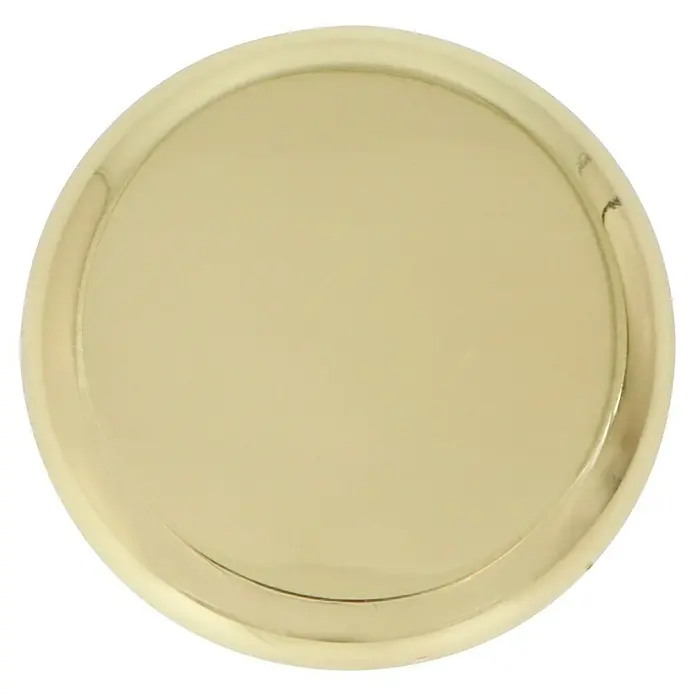 Häfele Pomo para muebles - Tipo de tirador del mueble: Botón, Ø x Al: 30 x 22 mm - Primer plano de un pomo de puerta dorado, que ofrece un diseño elegante y con estilo para cualquier decoración interior.