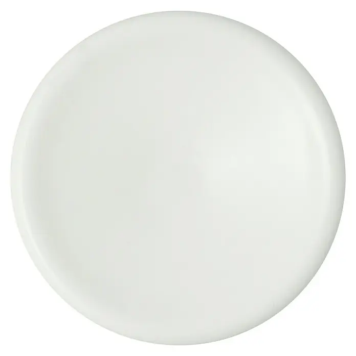 Häfele Pomo para muebles - Tipo de tirador del mueble: Botón, Ø x Al: 40 x 25 mm, Plástico, Blanco - Un plato blanco, redondo y sencillo sobre un fondo negro, ideal para cualquier comida. Diseño elegante para el uso diario.