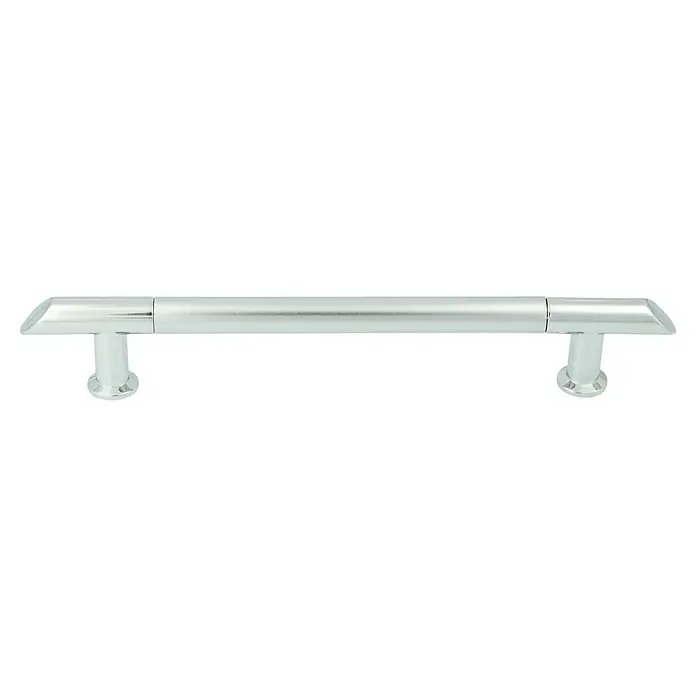 Häfele Tirador para muebles - Cromado, Distancia entre orificios: 128 mm - Elegante barra de apoyo plateada para baño, con un acabado pulido que ofrece seguridad y estilo en el baño.