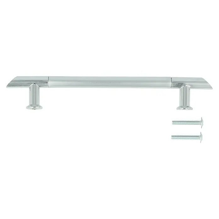 Häfele Tirador para muebles - Cromado, Distancia entre orificios: 128 mm - Este tirador de cajón cromado con dos tornillos de montaje es una adición elegante a los muebles. Diseño de alta calidad para acentos elegantes.