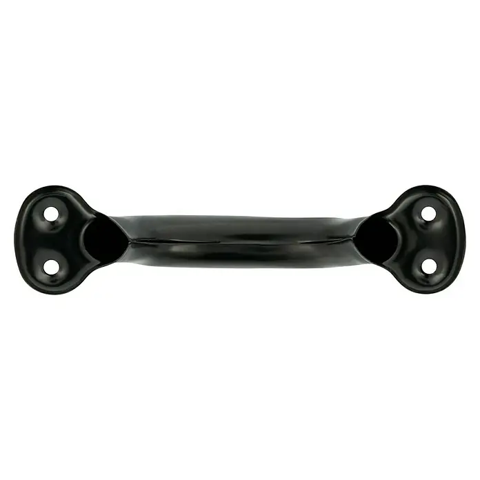 Häfele Tirador para muebles - Tipo de tirador del mueble: Estribo, Distancia entre orificios: 99 mm, Acero, Brillante, Negro - Tirador de mueble negro brillante con agujeros de montaje. Ideal para cajones y armarios. Elemento de diseño robusto y elegante.