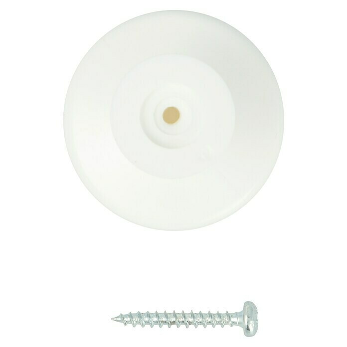 Möbelknopf (40 x 25 mm, Kunststoff, Weiß)