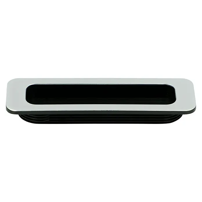 Häfele Möbelgriff - Typ Möbelgriff: Muschel, Kunststoff, B x L: 26 x 85 mm - Elegante, eingelassene Möbelgriffmulde aus Metall. Ideal für moderne Möbeldesigns mit Chromoberfläche für Schubladen und Schränke.