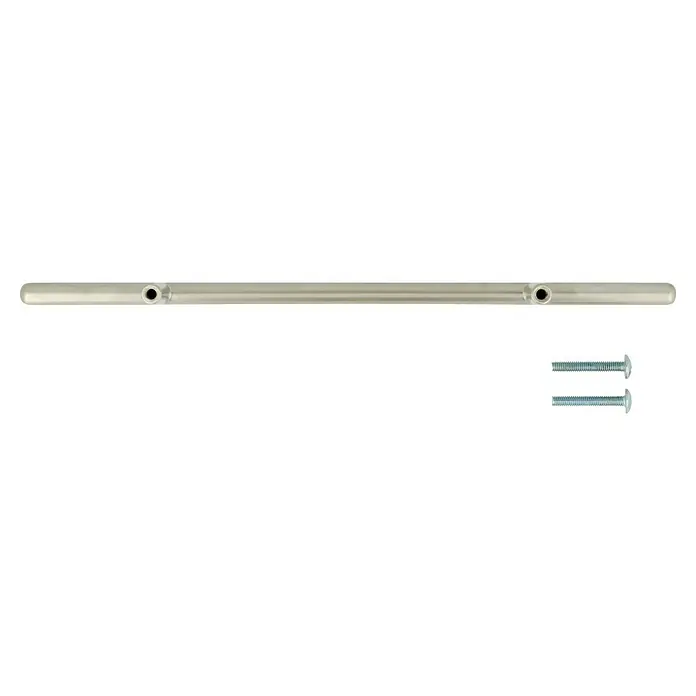 Häfele Tirador para muebles - Niquelado, Distancia entre orificios: 128 mm, An x L: 30 x 130 mm - Barra de manija de aluminio cepillado con dos pernos para un montaje fácil, ideal para muebles modernos y fácil instalación.