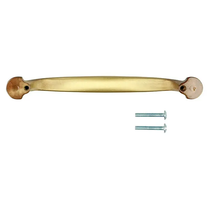Häfele Tirador para muebles - Tipo de tirador del mueble: Estribo, Distancia entre orificios: 128 mm - Tirador para muebles de color dorado con tornillos correspondientes para el montaje. Óptimo para armarios y cajones.