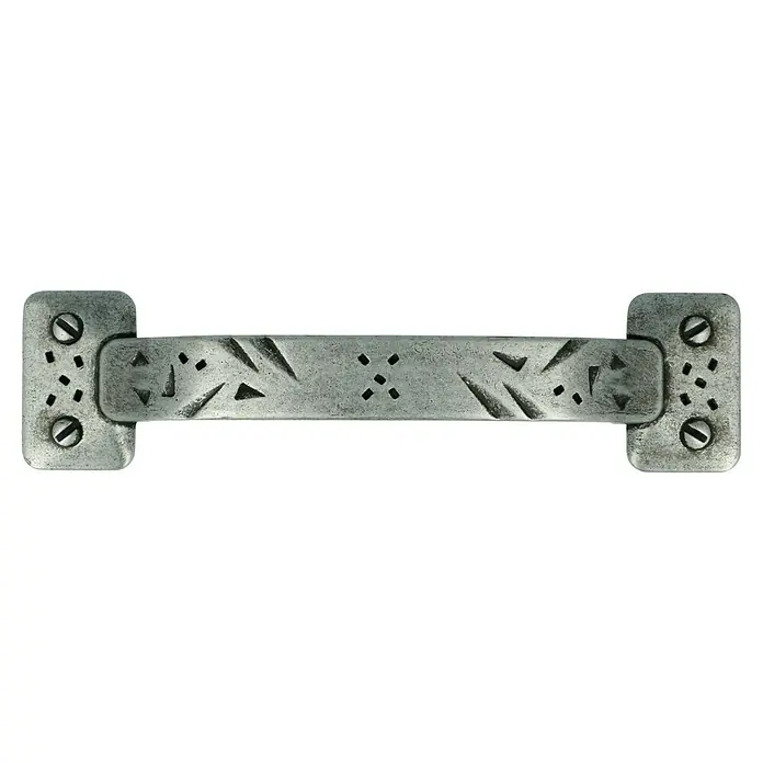 Häfele Tirador para muebles - An x L: 50 x 100 mm - Manija de metal con superficie decorada y tornillos para fijación.
