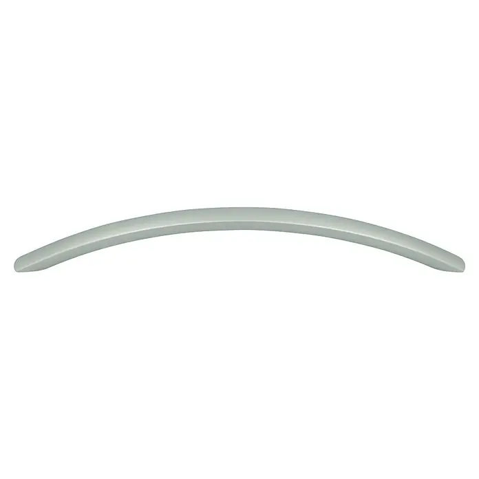 Möbelgriff - L x B x H: 262 x 16 x 34 mm, Aluminium, Lochabstand: 224 mm - Schrankgriff in Silber. Moderner, gebogener Möbelgriff aus Metall für Schubladen und Türen, minimalistisches Design.
