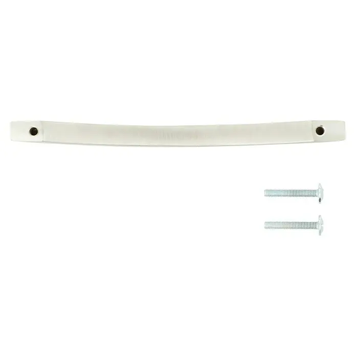 Häfele Tirador para muebles - L x An x Al: 149 x 10 x 31 mm, Distancia entre orificios: 128 mm - Tirador de mueble curvo con dos tornillos, ideal para armarios o cajones, fabricado con material duradero para un uso prolongado.