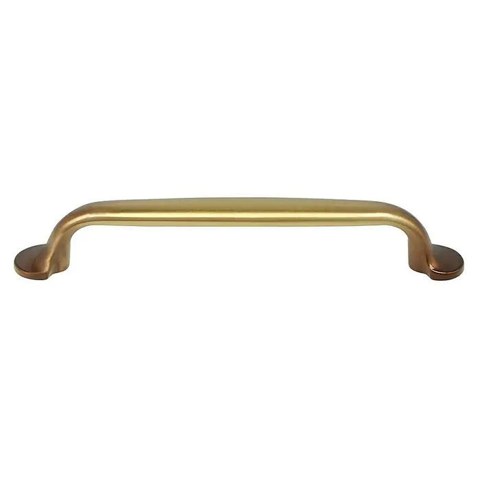 Häfele Tirador para muebles - Tipo de tirador del mueble: Estribo, Distancia entre orificios: 128 mm - Tirador dorado para armarios con bordes redondeados, ideal para la renovación de muebles y el diseño moderno de cocinas. Acentos metálicos elegantes.