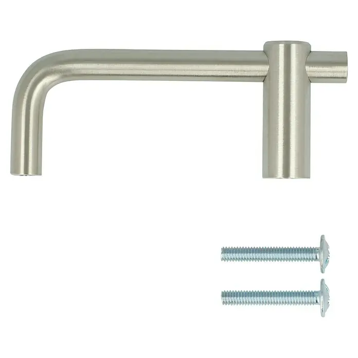 Häfele Tirador para muebles - Tipo de tirador del mueble: Barra, Distancia entre orificios: 64 mm - Tirador de armario de níquel cepillado con tornillos de montaje, asegurando una instalación fácil y segura.