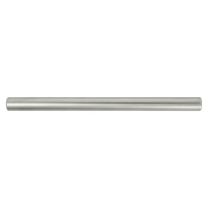 Häfele Tirador para muebles - Tipo de tirador del mueble: Estribo, Distancia entre orificios: 128 mm, Acero inoxidable - Primer plano de una barra de metal plateada, ideal para aplicaciones industriales o como elemento de diseño moderno.