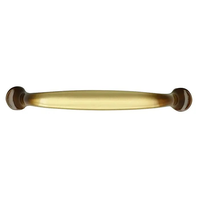 Häfele Tirador para muebles - Tipo de tirador del mueble: Estribo, L x An x Al: 126 x 18 x 26 mm, Distancia entre orificios: 96 mm - Elegante tirador de mueble en tono dorado. Diseño atemporal con curvas suaves para una mejora elegante de sus muebles.