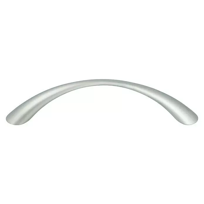 Rei Tirador para muebles - Largo: 151 mm, Tipo de tirador del mueble: Estribo, Cromo, Mate - Asa plateada pulida y arqueada.