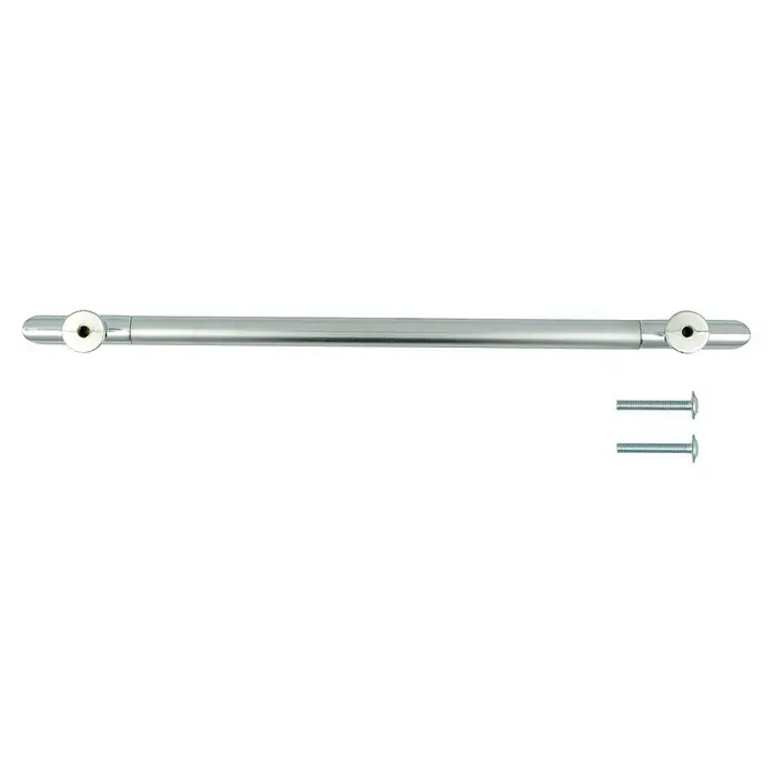 Häfele Möbelgriff - Verchromt, Lochabstand: 192 mm - Eine Chrom-Möbelstange mit Schrauben, ein modernes Detail für Schubladen und Schränke, das Stil und Funktion vereint.