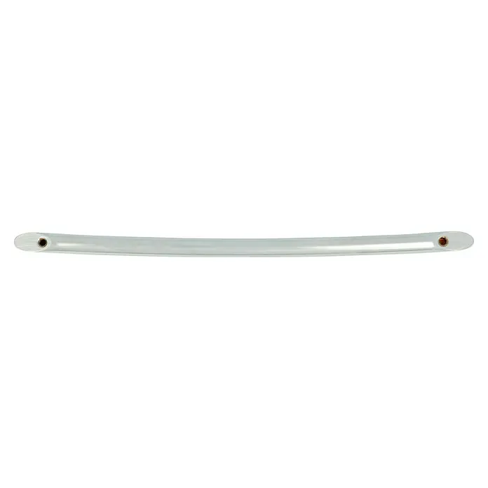 Häfele Tirador para muebles - Tipo de tirador del mueble: Estribo, Acero, Cromado, Ø x L: 10 x 221 mm - Toallero curvo plateado con extremos redondos y orificios marrones para montaje en pared. Elegante accesorio de baño.