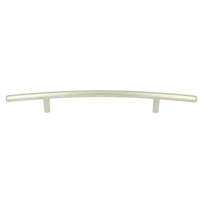 Häfele Tirador para muebles - Niquelado, Distancia entre orificios: 128 mm, An x L: 30 x 130 mm - Tirador curvo de metal para muebles, ideal para cajones o armarios, con diseño minimalista y acabado plateado.
