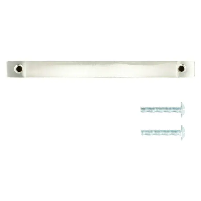 Häfele Möbelgriff - L x B x H: 112 x 10 x 31 mm, Lochabstand: 96 mm - Silberner Möbelgriff mit zwei passenden Schrauben für die einfache Montage an Schränken oder Schubladen. Praktisches Zubehör!