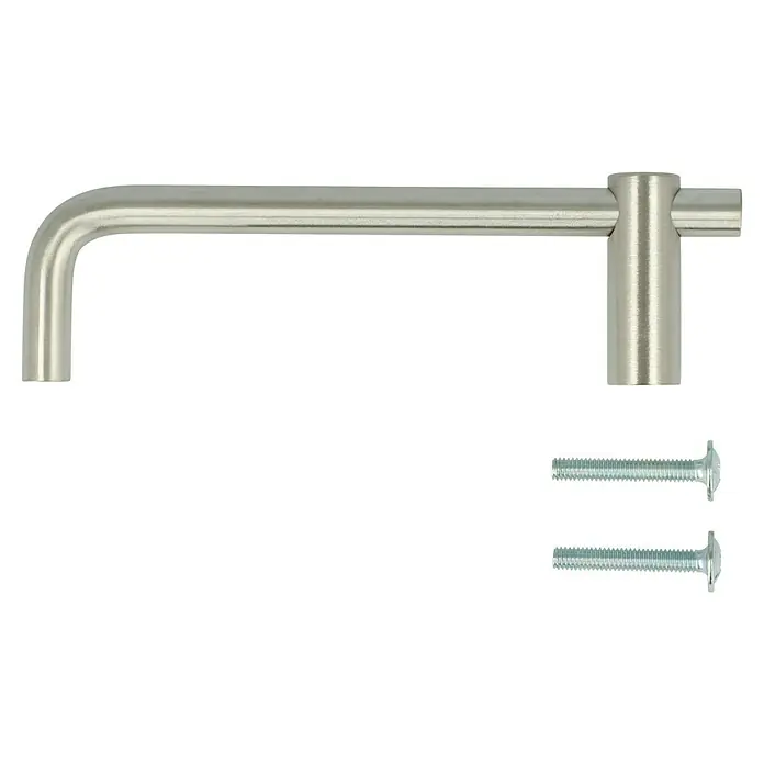 Häfele Tirador para muebles - Tipo de tirador del mueble: Barra, Distancia entre orificios: 96 mm - Un tirador de armario plateado en forma de T con dos tornillos a juego, ideal para muebles modernos. Diseño duradero para un uso prolongado.