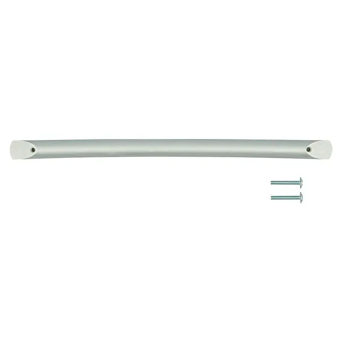 Möbelgriff - L x B x H: 262 x 16 x 34 mm, Aluminium, Lochabstand: 224 mm - Ein silberfarbener Möbelgriff mit Schrauben, ideal für Schränke und Schubladen, für ein modernes und stilvolles Zuhause.