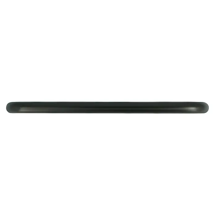 Häfele Tirador para muebles - Tipo de tirador del mueble: Estribo, Acero, Lacado - Primer plano de un producto cilíndrico negro con superficie lisa y bordes redondeados, ideal para diversas aplicaciones.