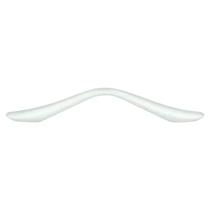 Möbelgriff - L x B x H: 125 x 9 x 24 mm, Verchromt - Weißer Brillensteg aus Silikon, der Komfort und Stabilität für Ihre Brille bietet und das Verrutschen verhindert.